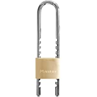 Master Lock 1950EURD Candado de llave con Cuerpo de Latón Macizo y arco Ajustable de 7 a 15.5 cm- Dorado- 15.5 x 5 x 1.4…